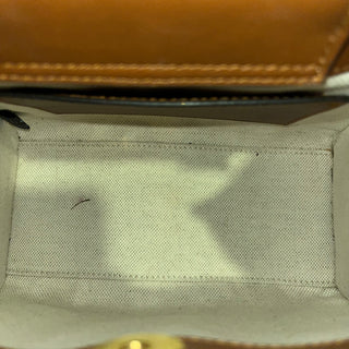 GUCCI Diane Small Brown GG Crystal Bamboo Top Handle