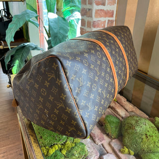 LOUIS VUITTON Keepall 55 Brown Monogram Canvas Vintage Duffel