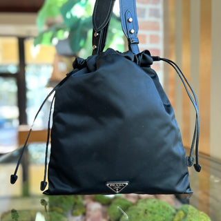 PRADA Beaded Nylon Crossbody Bag