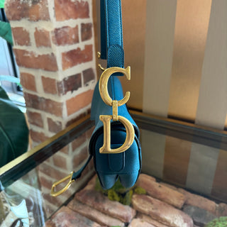 DIOR Blue Saddle Shoulder Bag