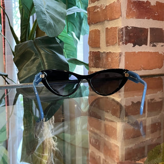 MIUMIU SM05T Black Acetate Cat Eye Sunglasses