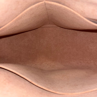 LOUIS VUITTON V MM Beige Rose Creme Monogram Empreinte Leather Tote Bag