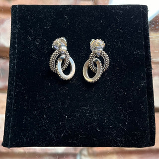 LAGOS Caviar Oval Sterling Silver Dangle Earrings