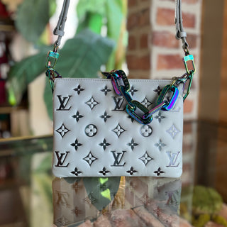 LOUIS VUITTON Coussin BB Lambskin Embossed Monogram Shoulder Bag