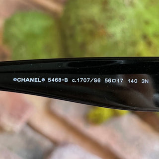 CHANEL 5468-B Black Acetate Square Sunglasses