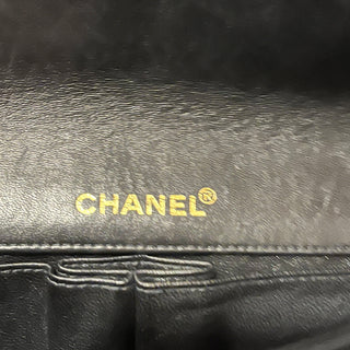 CHANEL East West Chocolate Bar Flap Black Lambskin Shoulder Bag