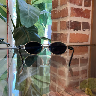 PRADA SPR65Z Oval Pale Gold-Tone Metal Sunglasses
