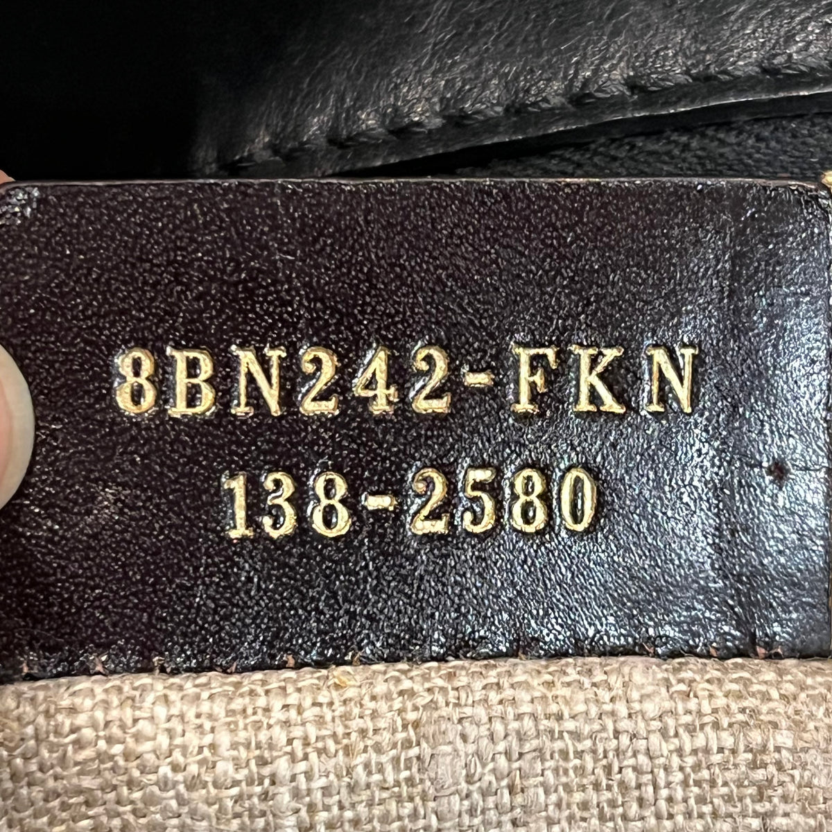 FENDI Brown Striped Pequin Canvas Tote Bag TS3136