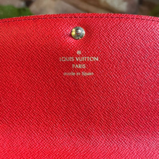 LOUIS VUITTON Coquelicot LV Monogram Canvas Emilie Wallet