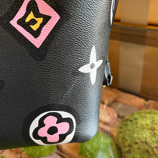 LOUIS VUITTON Neverfull MM Wild At Heart Black Canvas Tote