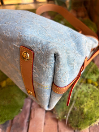 LOUIS VUITTON Denim Carryall PM W/ Pouch