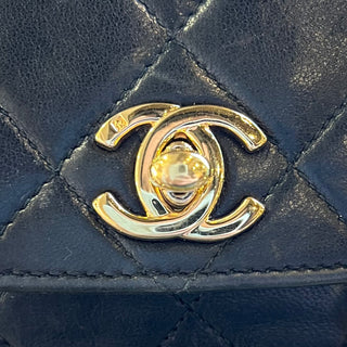 CHANEL Vintage Black Lambskin Belt Bag