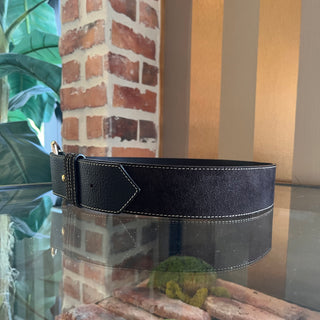 LORO PIANA Brown Suede Belt SZ 90/36