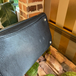 PRADA Black Vitello Phenix Leather Tote