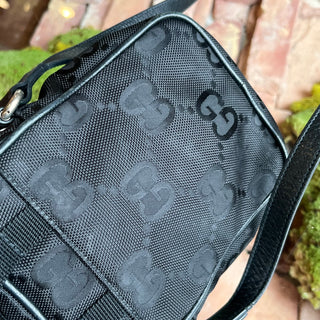 GUCCI Off The Grid Black Econyl Nylon Monogram Crossbody Shoulder Bag