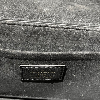 LOUIS VUITTON Lockme Black White Grained Calfskin Crossbody