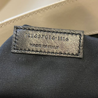 SAINT LAURENT Loulou Large Gray Matelasse Chevron Leather Shoulder Bag
