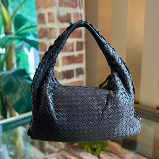 BOTTEGA VENETA Perforated Intreciatto Hobo Brown