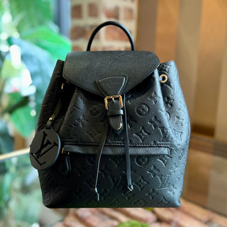 LOUIS VUITTON Montsouris Black Empriente Leather Backpack