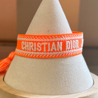 CHRISTIAN DIOR J'Dior Orange Cotton Friendship Bracelet