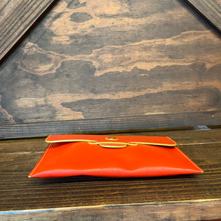 FENDI Red Leather Vintage Clutch