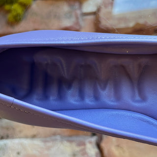 JIMMY CHOO Purple Leather Elme Flats SZ 35 (US 5)