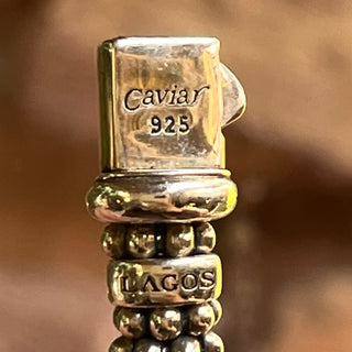 LAGOS 6MM Diamond Circle Silver Caviar Bracelet