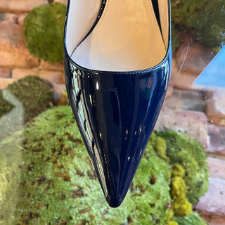 PRADA Blue Patent Leather Pointed Pumps SZ 37 (US 7)