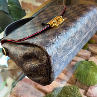 LOUIS VUITTON Croisette Brown Damier Ebene Top Handle Bag