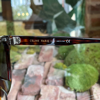 CELINE CL4010F Brown Dark Tortoise Acetate Wayfarer Sunglasses