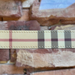 BURBERRY Coated Canvas Nova Check Belt SZ 40/100 (Large)