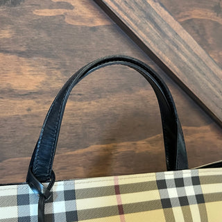 BURBERRY Nova Check Coated Canvas Small Tote