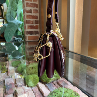LOUIS VUITTON Coussin BB Maroon Monogram Vernis Shoulder Bag
