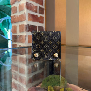 LOUIS VUITTON Small LV Monogram Folding Jewelry Case SN0074 5