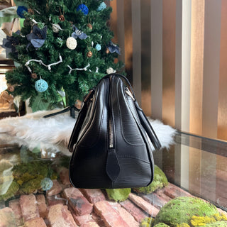 LOUIS VUITTON Bowling Montaigne GM Black Epi Leather Satchel Bag