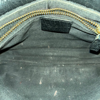 GUCCI Black GG Canvas Horsebit Studded Chain Shoulder Bag