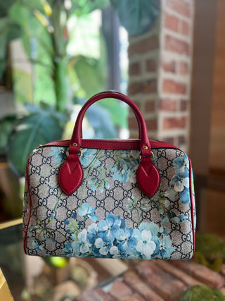 GUCCI GG Supreme Blooms Boston Satchel Small