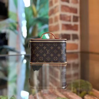 LOUIS VUITTON Nice Beauty Brown Monogram Canvas Top Handle