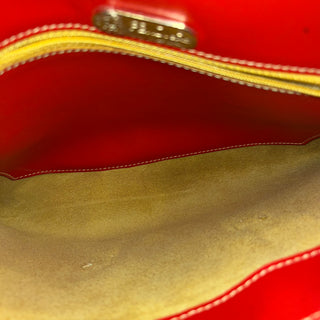 FENDI Red Leather Vintage Clutch