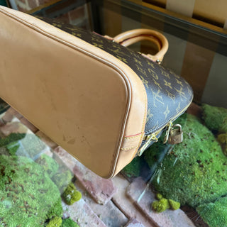 LOUIS VUITTON Alma PM Brown Monogram Canvas Vintage Satchel Bag