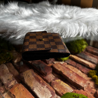 LOUIS VUITTON Vintage Damier Ebene Elise Snap Wallet