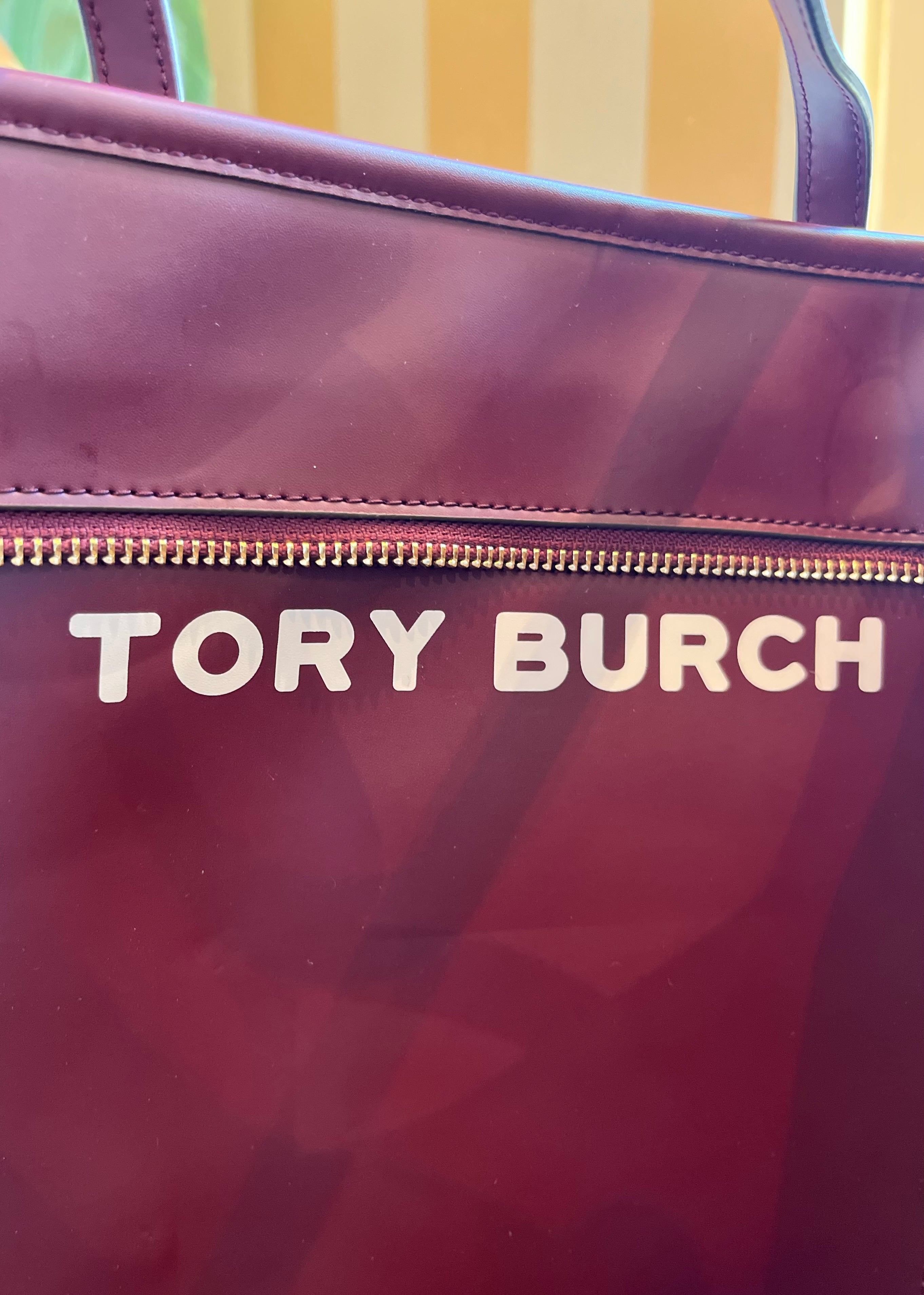 Tory burch hot sale burgundy tote