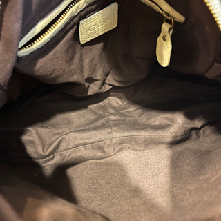 CHLOE Paraty Medium White Leather Top Handle Bag