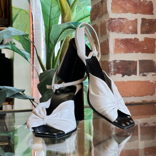 JIMMY CHOO Jasie 85 Latte Calfskin Leather Sandals SZ37(7US)