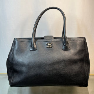 CHANEL Executive Cerf Black Caviar Leather Tote Bag