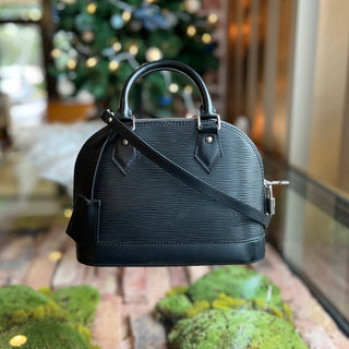LOUIS VUITTON Alma BB Black Epi Leather Top Handle