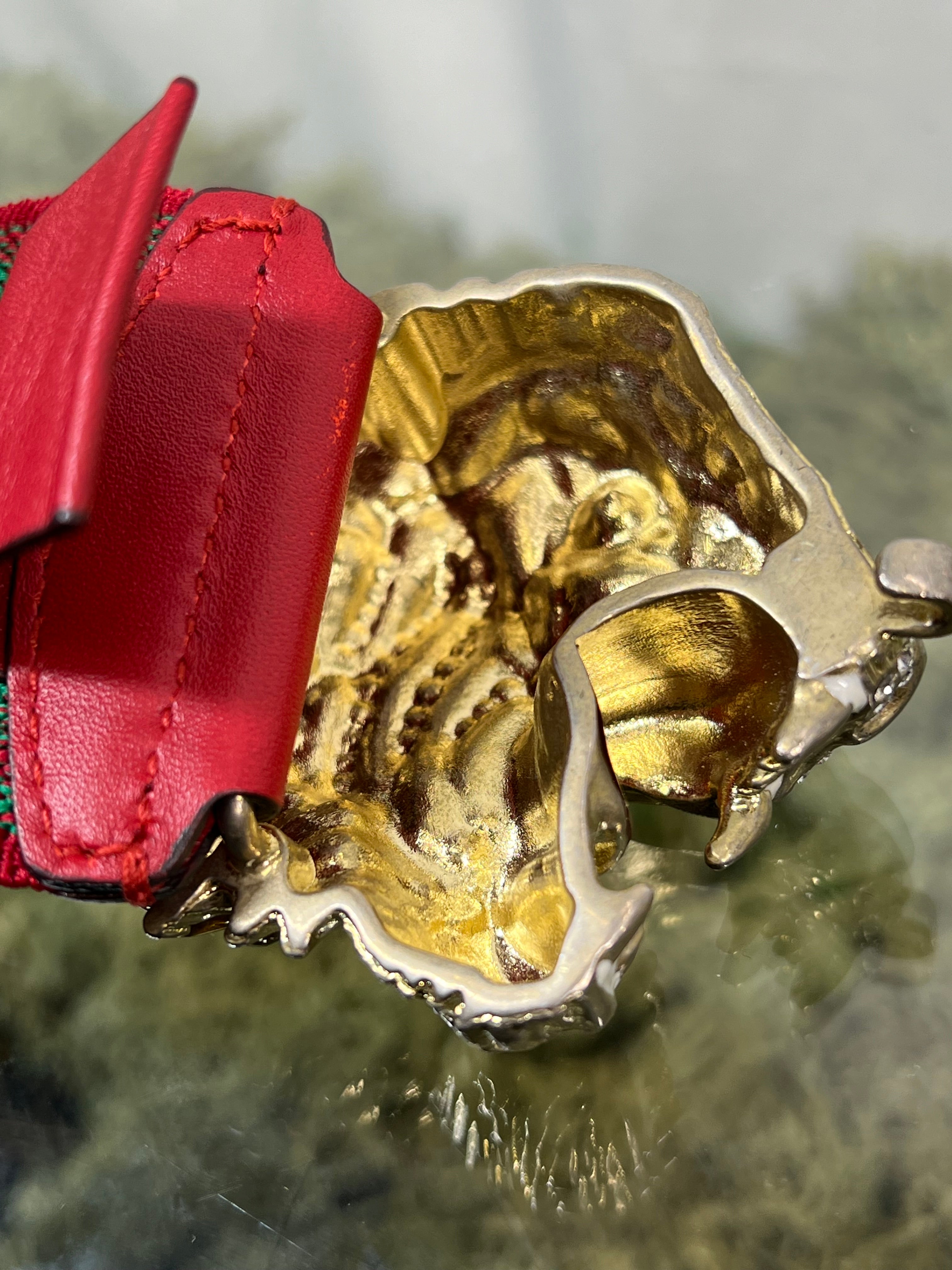 GUCCI Feline Diamond Tiger MultiColor Elastic Belt 85/34