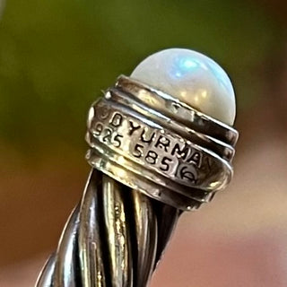 DAVID YURMAN Classic Cable 7MM 925 Sterling Silver Pearl Bracelet