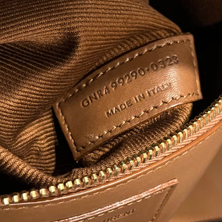 SAINT LAURENT Rive Gauche Raffia Linen Calfskin Tote