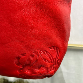 LOEWE Red Balloon Leather Bucket Bag